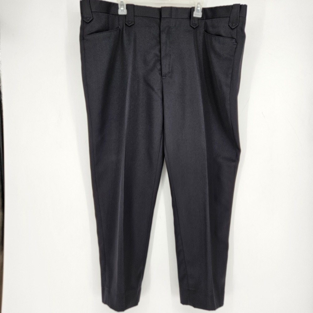 Vintage Circle S Pants Mens 48 Dark Gray Western Formal Casual‎ Polyester